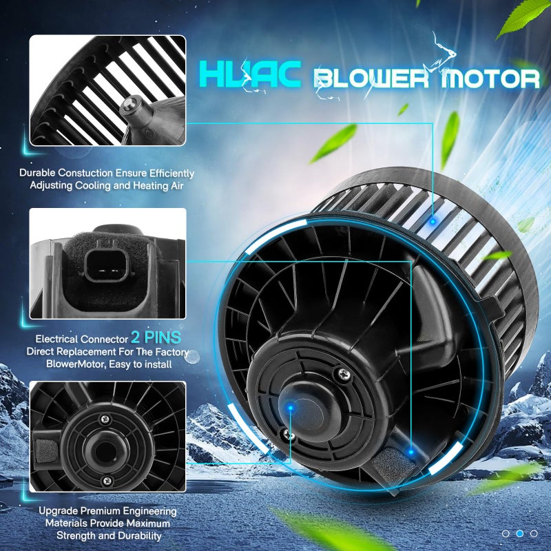 ILONPA AC Heater Blower Motor Fan Replaces 52400424 Fit for 2002-2006 Cadillac Escalade, 2001-2002 Chevy Silverado 1500 HD 2500 HD 3500, Chevrolet Suburban/Tahoe, GMC Sierra/Yukon/Yukon XL - Image 4